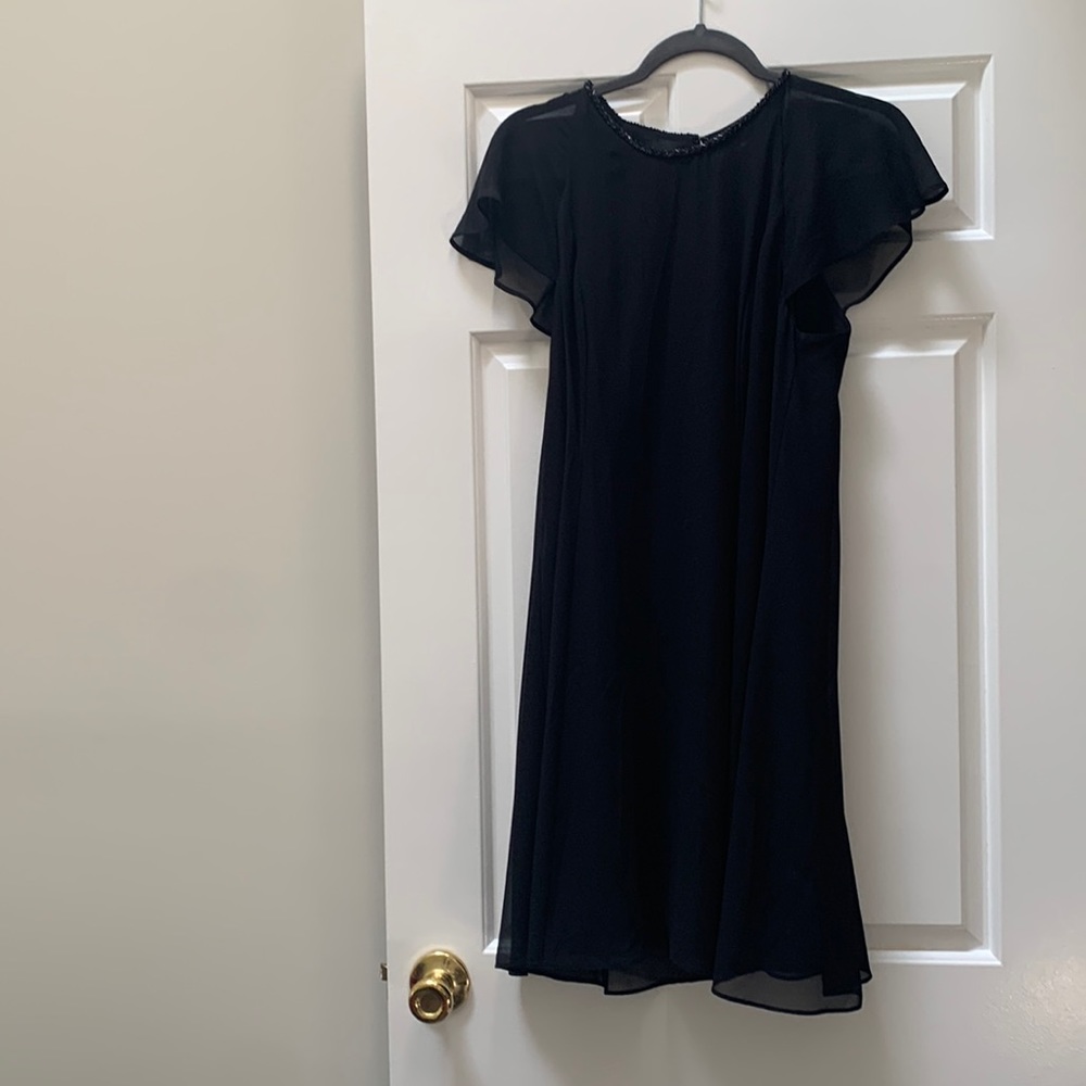Black Dress with Beaded Neckline
